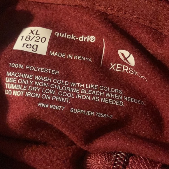 boys dark red zip up hoodie - Picture 5 of 6